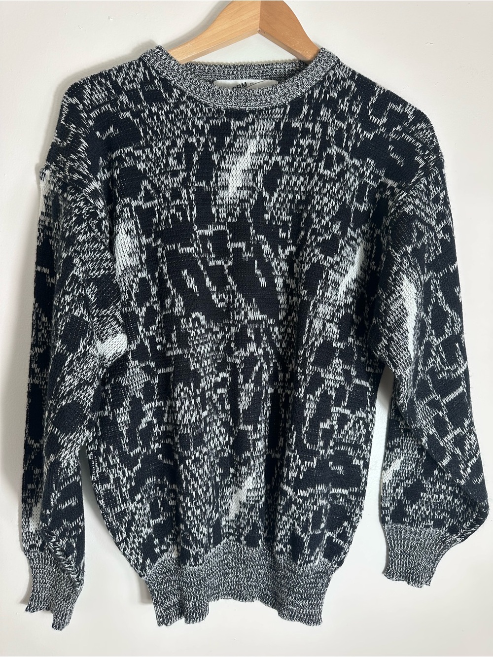 80s 90s Deadstock Vintage Crewneck Patterned Grandpa Sweater